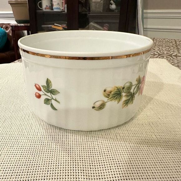 ROYAL WORCESTER Pershore (Gold Trim) Vintage Fine Oven China 6” Souffle Dish - Picture 3 of 7